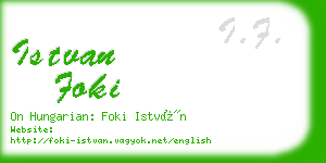 istvan foki business card